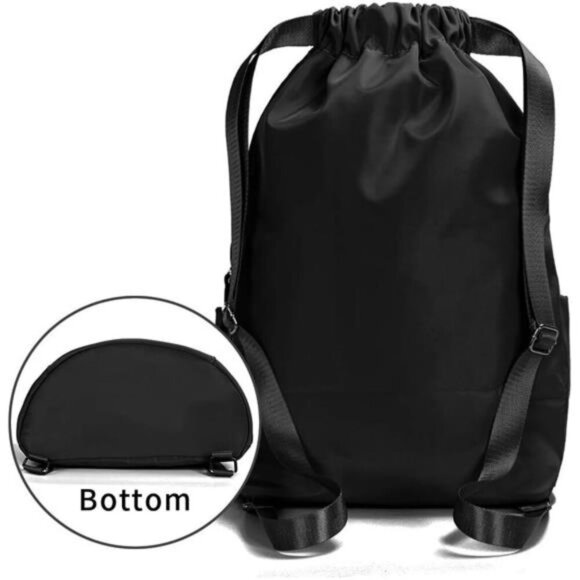 Waterproof Drawstring Gym Backpack Bag for Men & Women, Sport Gym Sack Mini - Picture 3 of 8